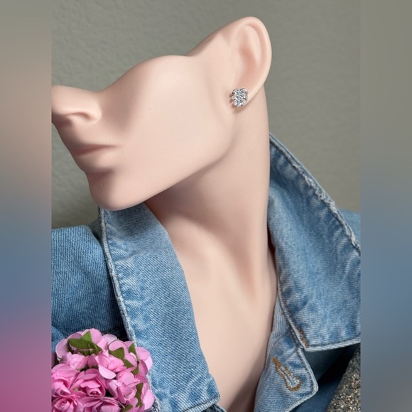 🌿 Minimalist Stainless Steel Silver Leaf Earrings - Picture 3 of 3